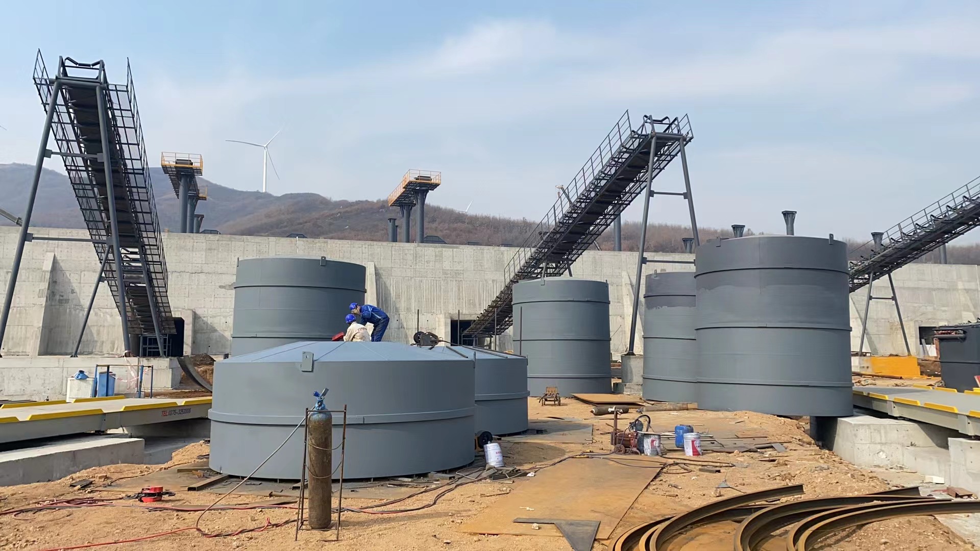 贵州骨料钢板仓河南项目大型骨料仓生产线进度
